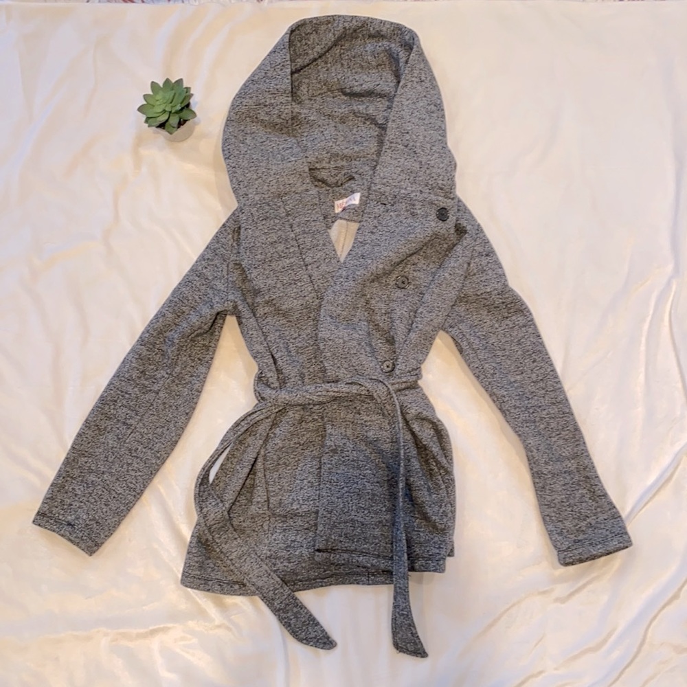 Hooded sweatshirt coat